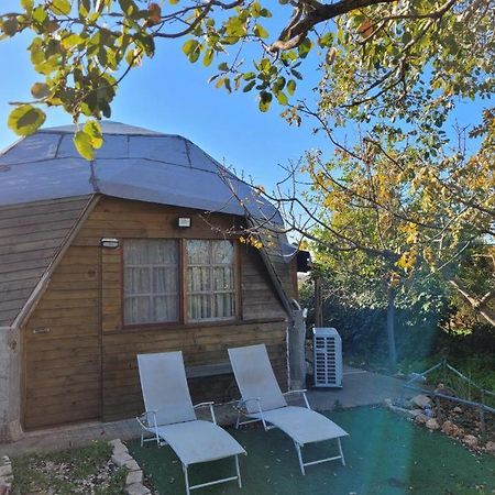 בקתת עץ בחורש במנות - דום גיאודזי - Wooden Cabin In Manot Esterno foto