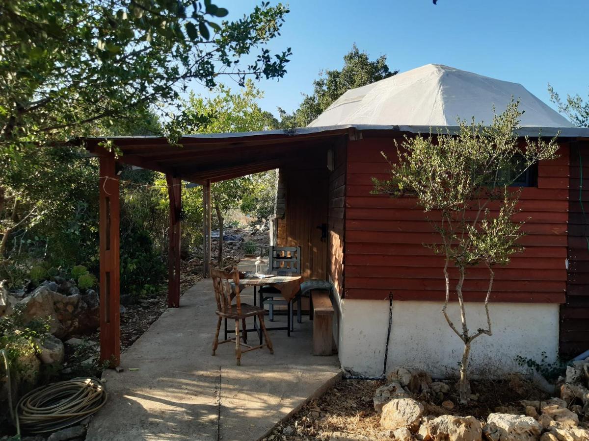 בקתת עץ בחורש במנות - דום גיאודזי - Wooden Cabin In Manot Esterno foto