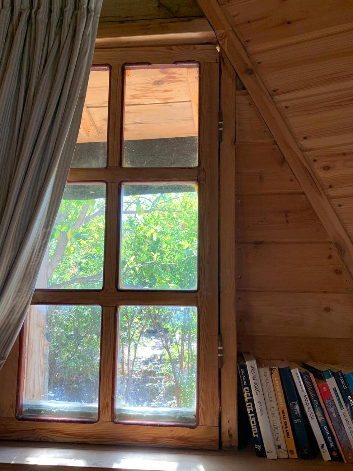 בקתת עץ בחורש במנות - דום גיאודזי - Wooden Cabin In Manot Esterno foto