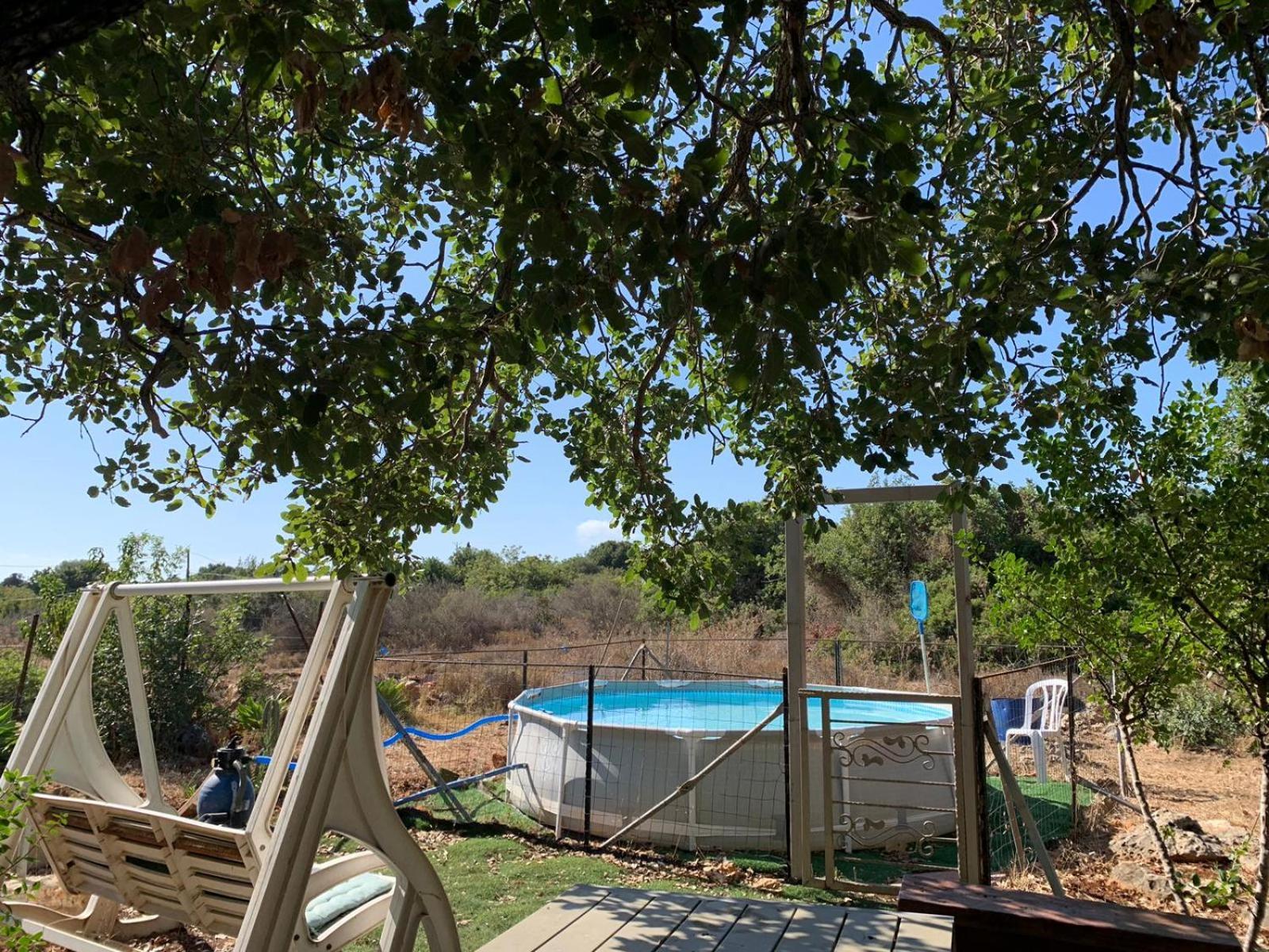 בקתת עץ בחורש במנות - דום גיאודזי - Wooden Cabin In Manot Esterno foto